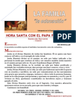 HORA SANTA CON EL PAPA. La Familia. La Educación de Los Hijos