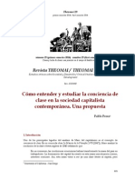 P. Pérez - Cómo Entender y Estudiar La Conciencia de Clase en La Sociedad Capitalista Contemporánea PDF