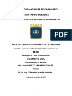 Tesis Indice de Condicion de Pavimento de La Carretera Jancos - San Miguel, Cajamarca