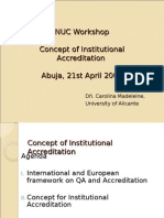 Concept Instutional Accreditation Abuja