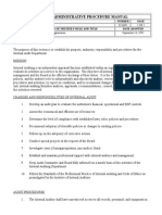 US Internal Audit Policy Format