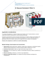 MV Circuit Breaker or Vacuum Contactor Part 1