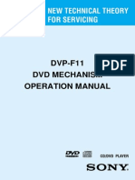 Sony DVP-F11 - DVD Mechanism Operation Manual