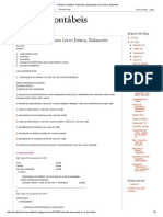 Ciências Contábeis - Razonete, Lançamento Livro Diário, Balancete PDF