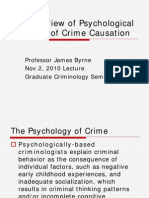 An Overview of Psychological Theories of Crime Causation