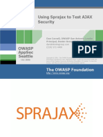 Using Sprajax To Test AJAX Security