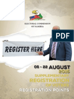 Registration Points For Supplementary Registration of Voters Namibia 2015