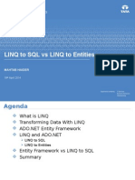 Linq To SQL Vs Linq To Entities