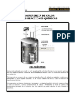 Transferencia de Calor en Las Reacciones Químicas