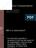 Executive Compensation: by Prof. Prasad Kulkarni MBA@GIT, Belgaum