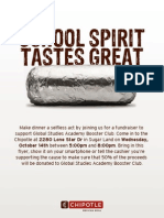 School Spirit Tastes Great: October 14th Between 5:00pm and 8:00pm. Bring in This