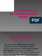 Speed Control of DC Motor Using Triac