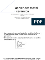 Coronas Veneer Metal Ceramica