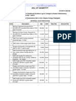 Bill of Quantity