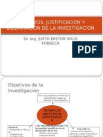 Objetivos, Justificacion y Delimitacion de La Investigacion