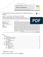 A Critical Review On Solvent Extraction of Rare Earths From Aqueous Solutions