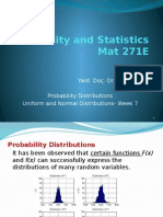 Probability and Statistics Mat 271E