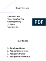 Past Tenses: - Liew Miao Huei - Jenny Kong Yug Ying - Chan Ngik Cheng - Li Li Ping - Liaw Yien Sze