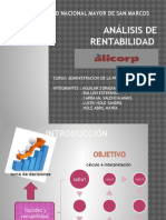 Análisis de Rentabilidad - Alicorp