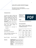 Determinación de La Acidez Total Del Vinagre