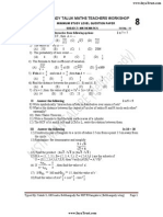 Belthangady Taluk Maths Teachers Workshop Minimum Study Level Question Paper