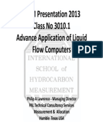 Advance Application of Liquid Flow-Computers ISHM Classroom Presentation May 2013