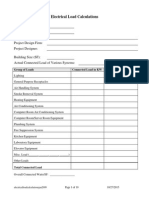 Electrical Load Calculations