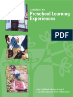 Preschool Early Learning Guidelines