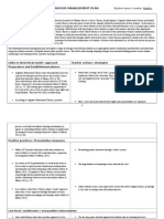 Behaviour Management Plan Template