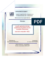 L'Audit Opérationnel Des Systèmes de Gestion D'une Mutuelle Marocaine Cas de La Mutuelle ACS (1) .