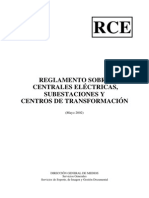 Reglamento Sobre Centrales Eléctricas, Subestaciones y Centros de Transformación