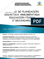 Planeación Didáctica Argumentada. Educación Física