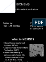 Bio Mems Persentation by Prachi Gadge From VNIT (NIT) Nagpur