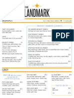 The Landmark Menu