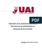 Valoración de La Importancia Nutricional Del Consumo de Antioxidantes en Personas de 40 A 50 Años