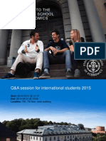 SSE Q&A Session For International Students