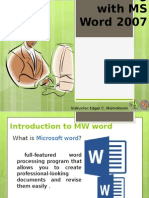 1 OPT-Working With MS Word