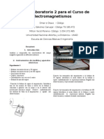 Informe Laboratorio 2 para El Curso de Electromagnetismos