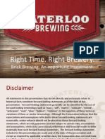 Brick Brewing Investor Presentation 2015 10 2