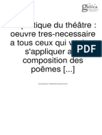 L'Abbé D'aubignac - La Pratique Du Théâtre 1657