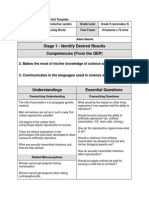 Ubd Unit Plan - Reproductive System