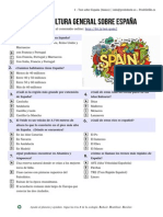 Ficha Test Cultura General en España