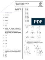 Lista de Exercícios Ligações Químicas Revisão P2 (Junho 2015)