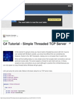 C# Tutorial - Simple Threaded TCP Server - Tech - Pro