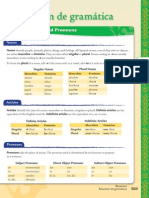 Resumen de Gramática: Nouns, Articles, and Pronouns