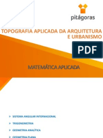 Topografia Aplicada Da Arquitetura e Urbanismo - Aula 3 - Matemática Aplicada