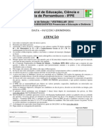 Avaliação IFPE Médio Técnico