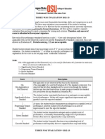 Three-Way Evaluation 2012-13: Professional Teacher Education Unit