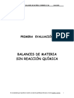 Problemario Balance de Materia