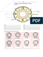 1) - Complete The Clock. Write The Times.: English Test A - TELLING THE TIME - 2nd Year